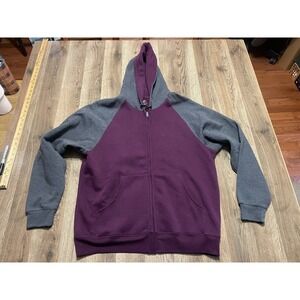 Simply for Sports Hoodie, Women's Size Large, Purple Gray, Full Zip, Long Sleeve